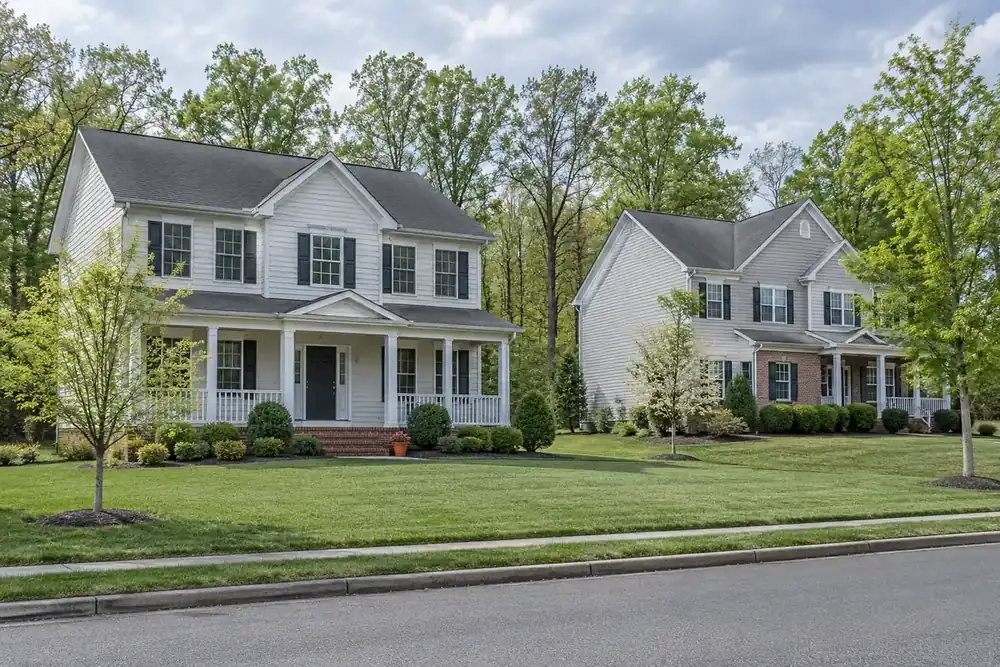 Illustration of a typical residential street in the Bensville, MD area