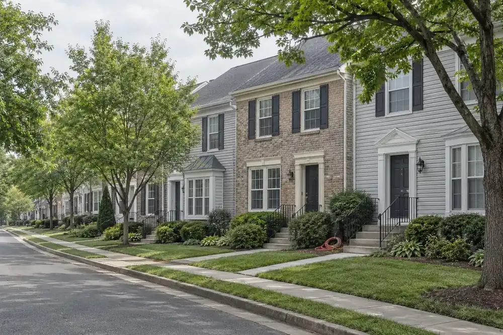Illustration of a typical residential street in the Bull Run, VA area