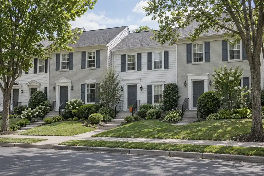 Illustration of a typical residential street in the Fair Oaks, VA area