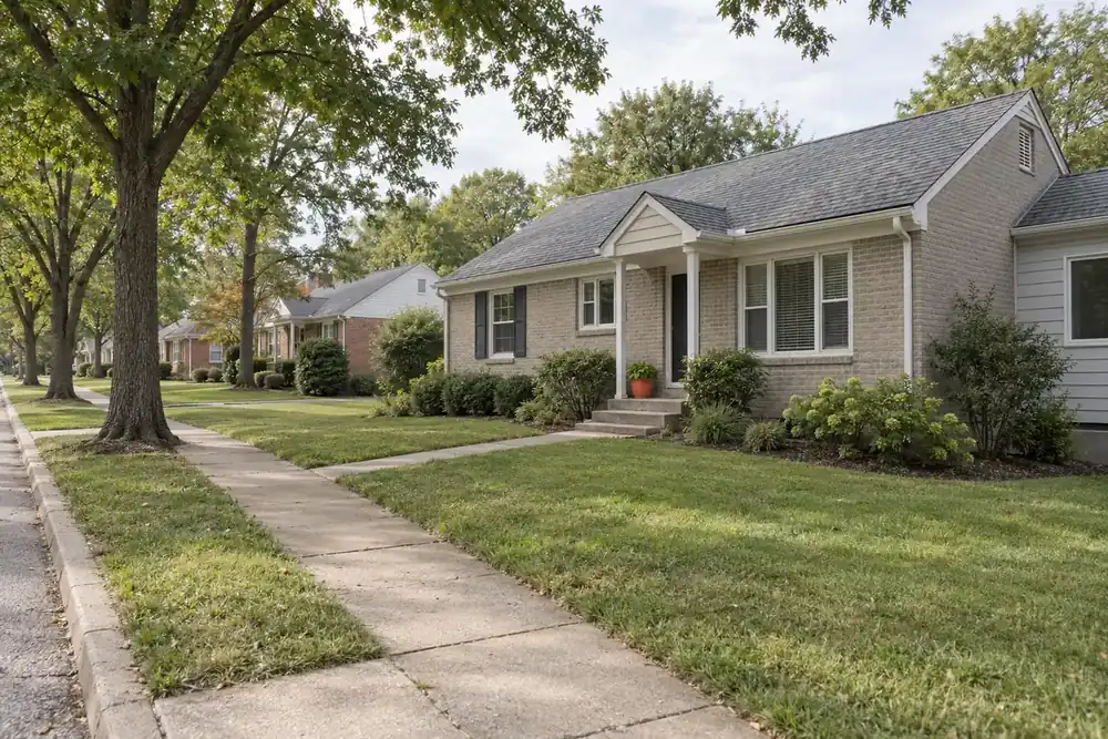 Illustration of a typical residential street in the Groveton, VA area