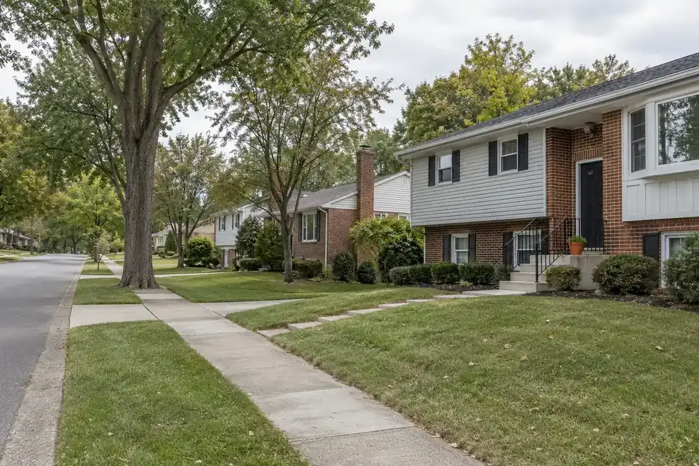 Illustration of a typical residential street in the Landover, MD area