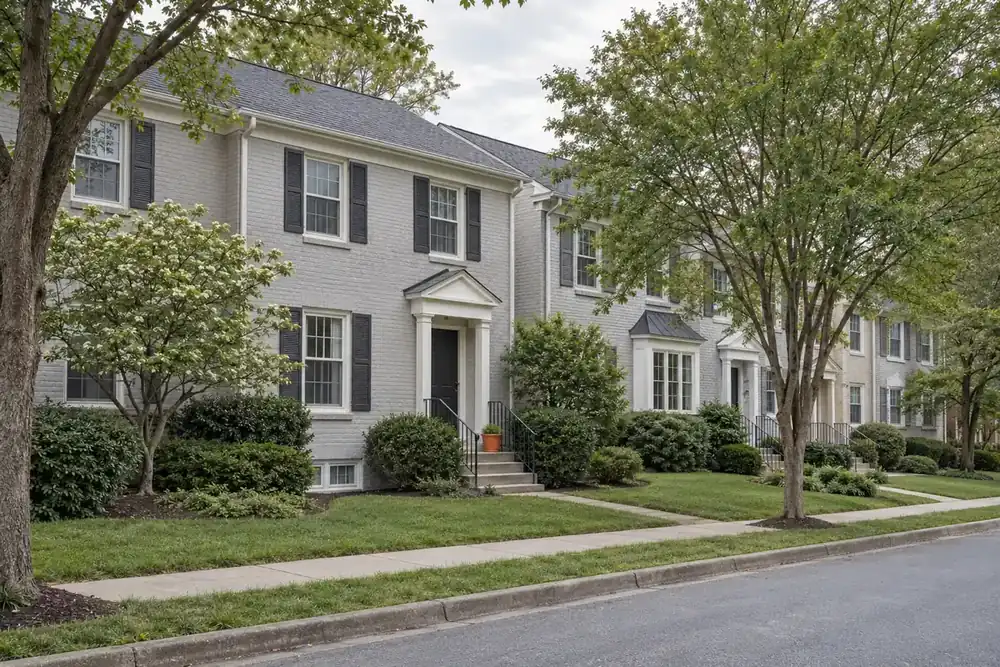 Illustration of a typical residential street in the Lincolnia, VA area