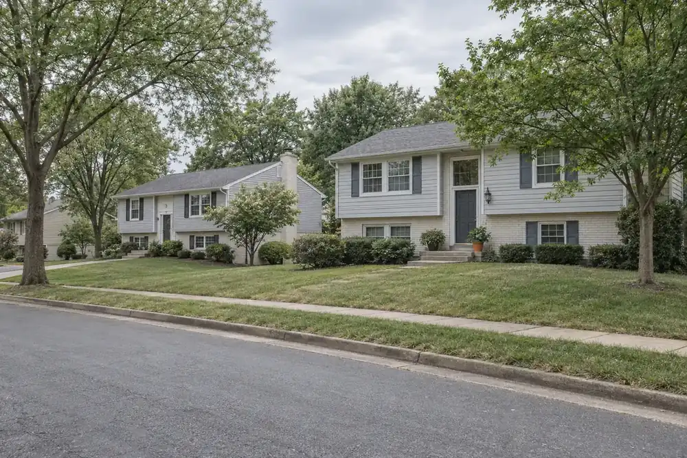 Illustration of a typical residential street in the Sudley, VA area