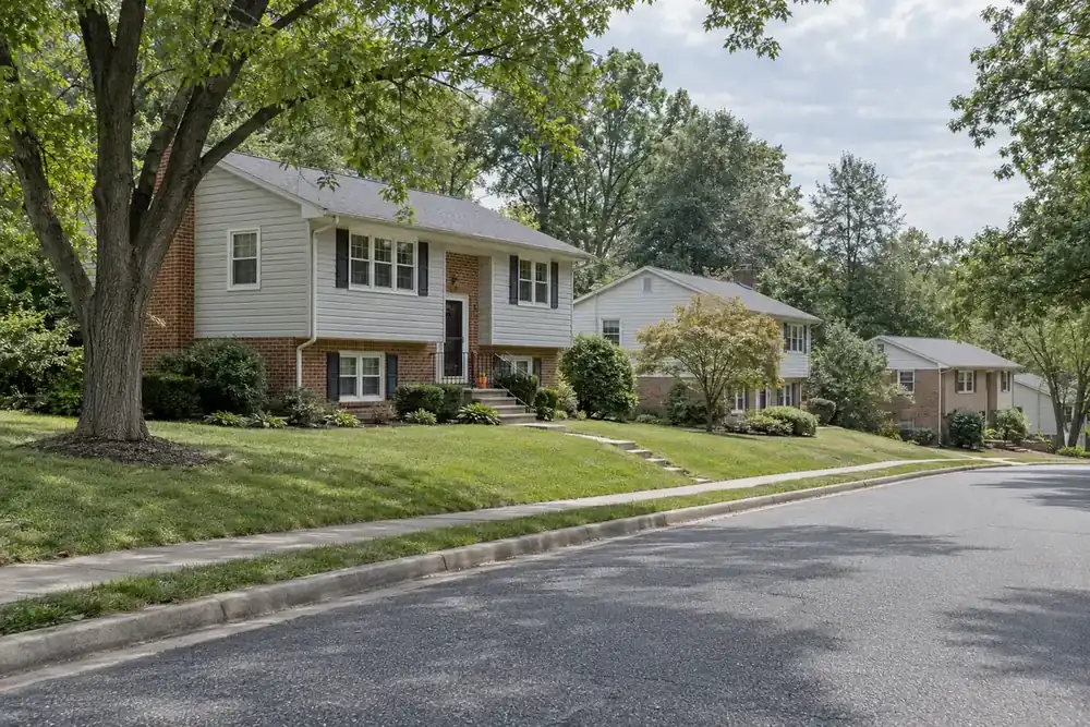 Illustration of a typical residential street in the Walker Mill, MD area