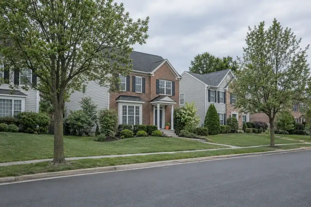Illustration of a typical residential street in the Westphalia, MD area